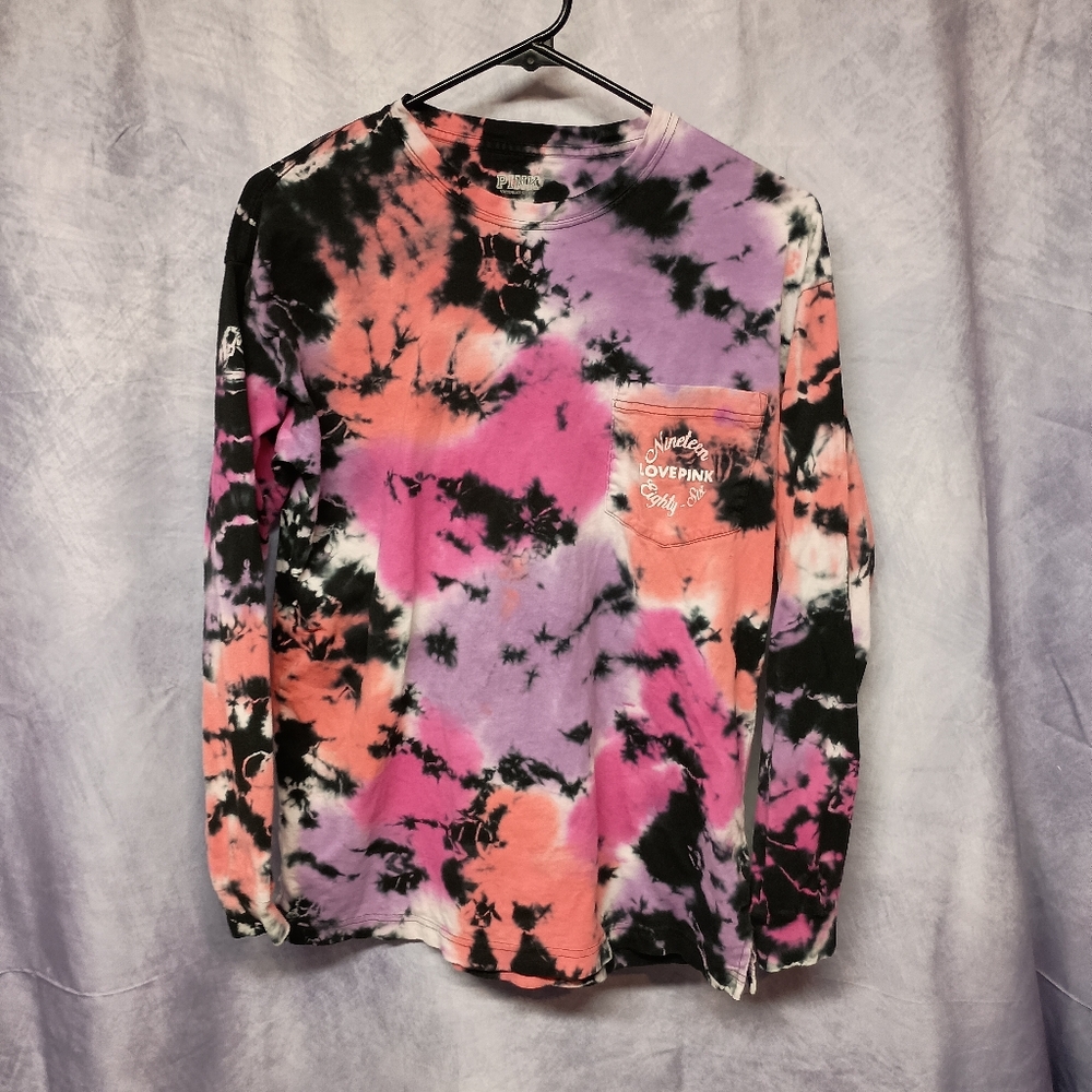 PINK Victoria's Secret Tie Dye‎ Longsleeve Tee